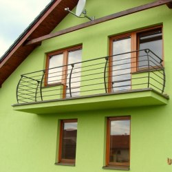 A modern balcony railing 