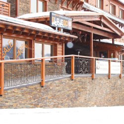 Entrance and terrace railings in the Galileo Hotel 