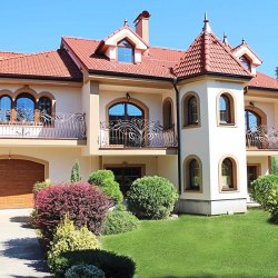 Romantic exterior balcony railings