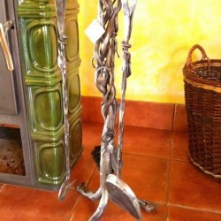 Forged fireplace accessories