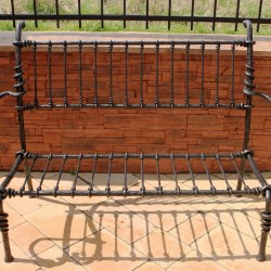 garden forged bench